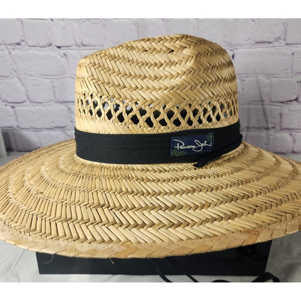 Vintage Original Panama Jack Straw Hat Tropical Band Men's Beach Outdoor Fun
